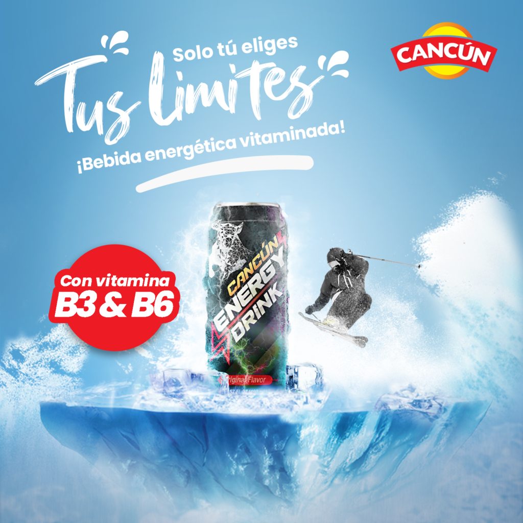 Recarga tus energías con Cancún Energy Drink