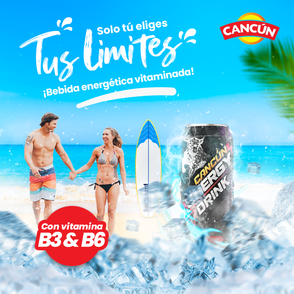 Recarga tus energías con Cancún Energy Drink